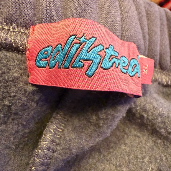 NWOT EDIKTED SATURN OVERSIZED SWEATPANTS, GREY & TAN, X-LARGE - Picture 7 of 11